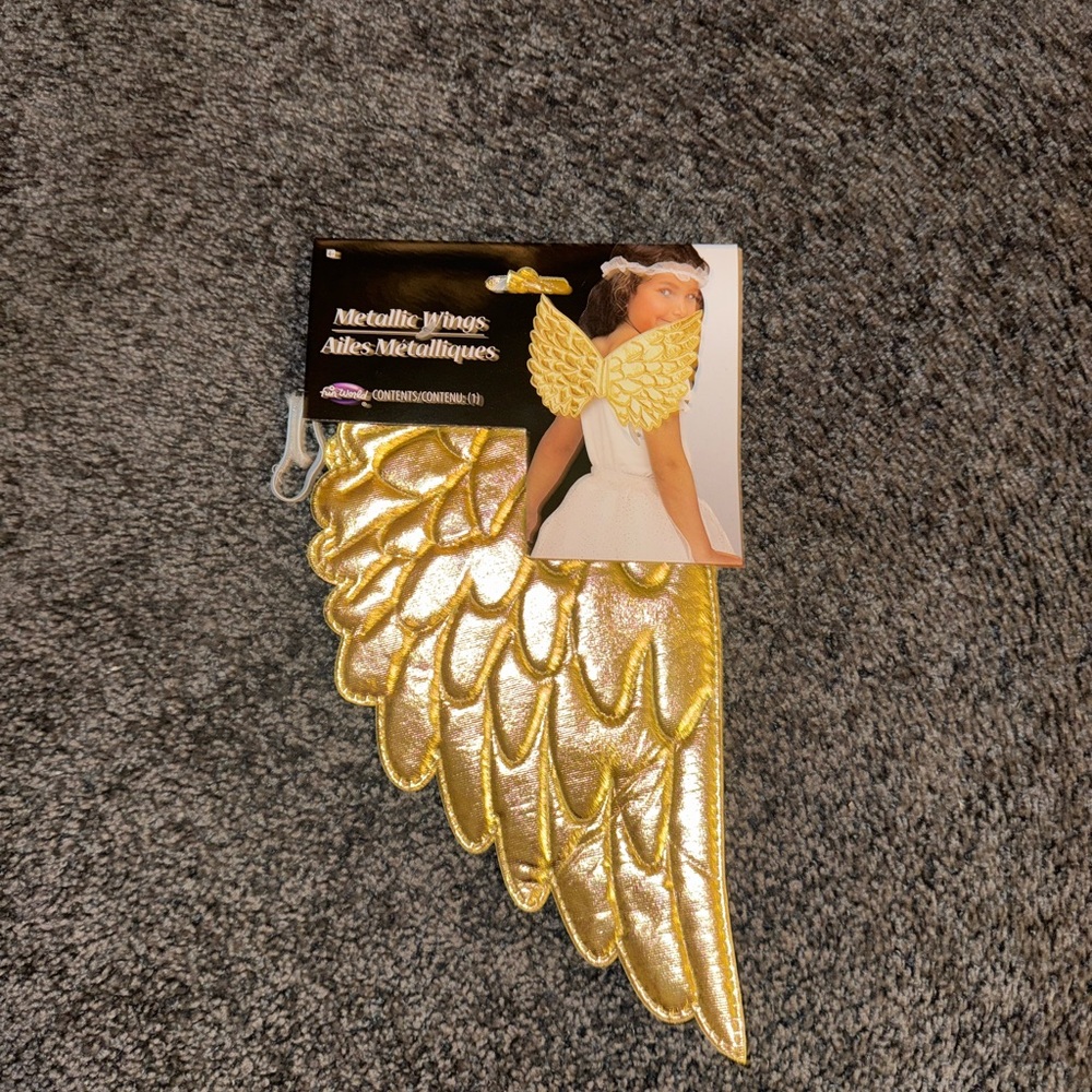 Gold Metallic Angel Wings